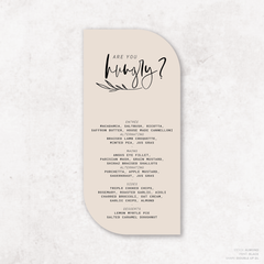 Daisuki: Wedding Menu