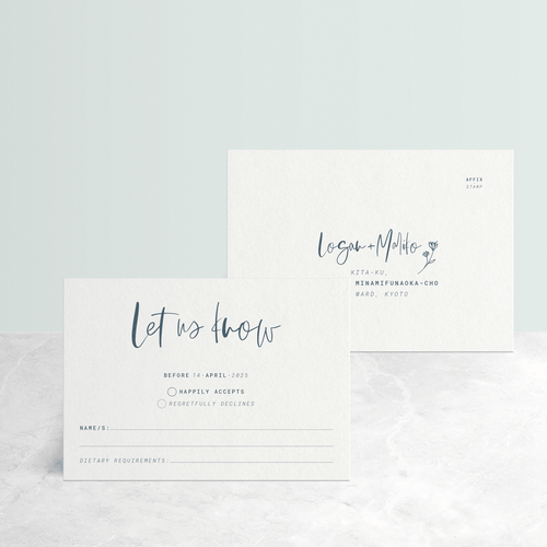 Daisuki: Wedding RSVP Card