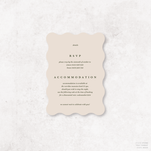 Ferris Wheel: Wedding Info Card