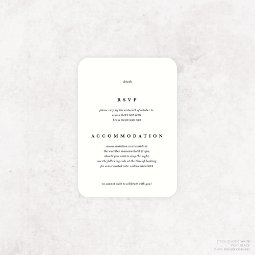 Ferris Wheel: Wedding Info Card