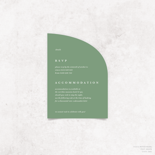 Ferris Wheel: Wedding Info Card