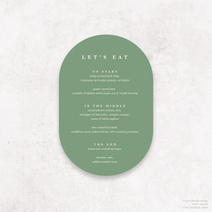 Ferris Wheel: Wedding Menu