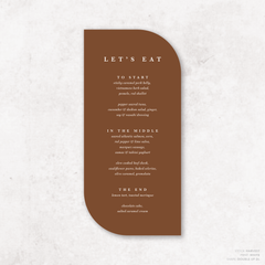 Ferris Wheel: Wedding Menu