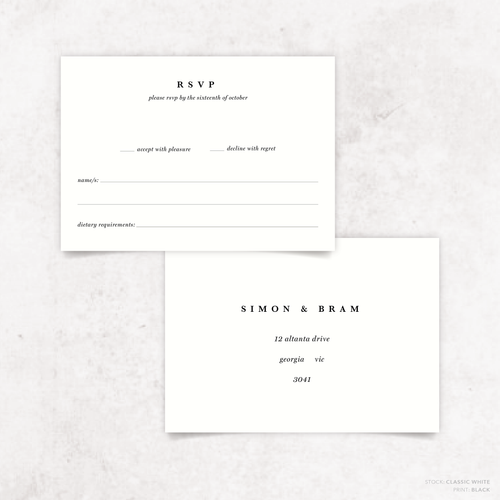 Ferris Wheel: Wedding RSVP Card
