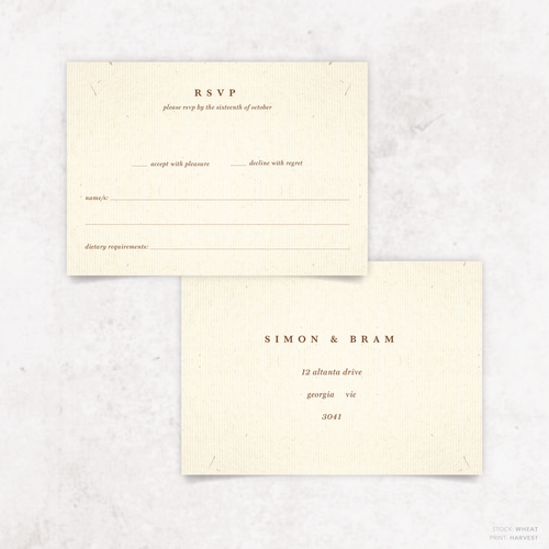 Ferris Wheel: Wedding RSVP Card