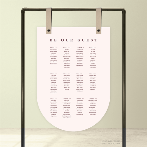 Ferris Wheel: Wedding Seating Chart