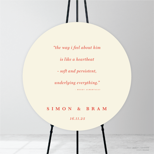 Ferris Wheel: Wedding Welcome Sign