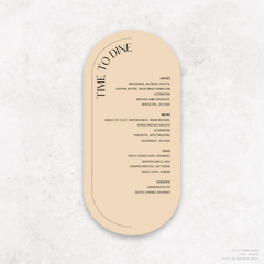 First Date: Wedding Menu Card