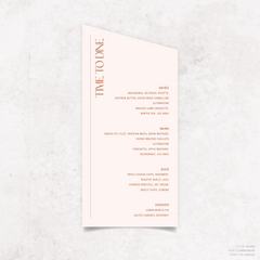 First Date: Wedding Menu Card