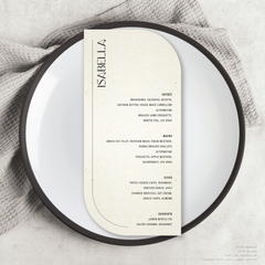 First Date: Wedding Menu Card