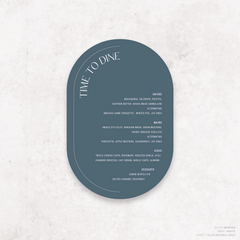 First Date: Wedding Menu Card