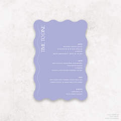 First Date: Wedding Menu Card