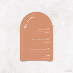 First Date: Wedding Menu Card