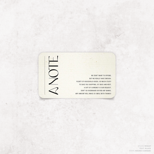 First Date: Wedding Note Card