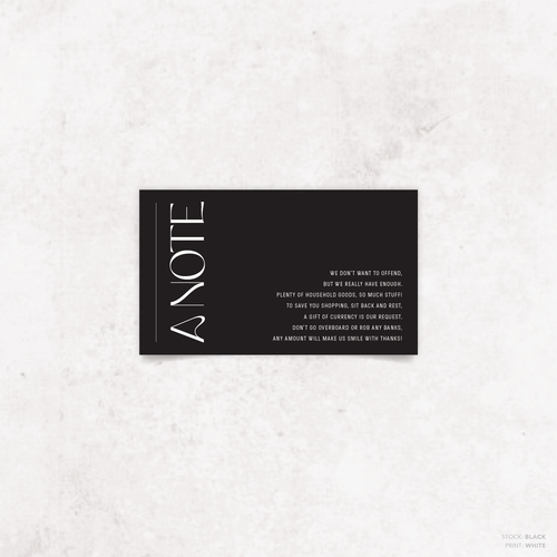 First Date: Wedding Note Card