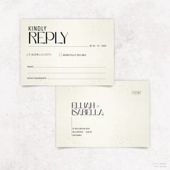 First Date: Wedding RSVP Card