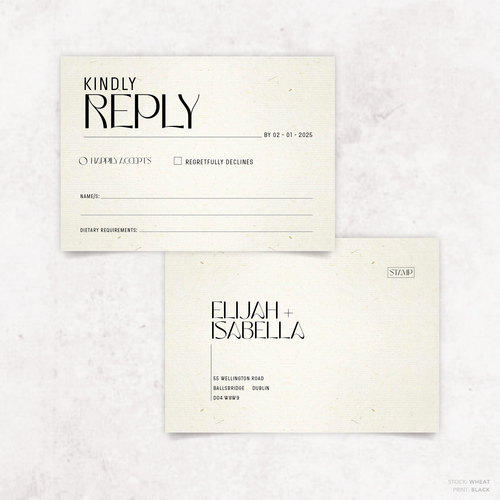 First Date: Wedding RSVP Card