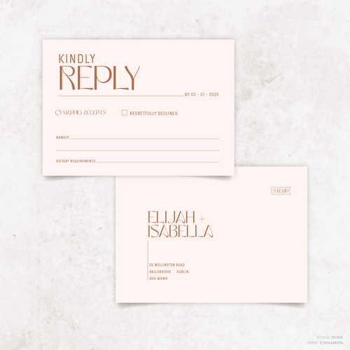 First Date: Wedding RSVP Card