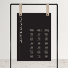 First Date: Wedding Seating Chart