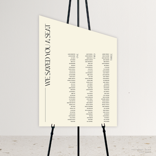First Date: Wedding Seating Chart