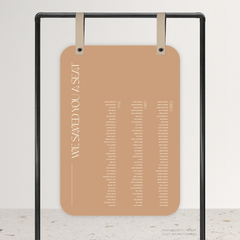 First Date: Wedding Seating Chart