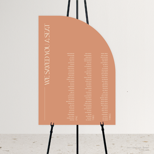 First Date: Wedding Seating Chart