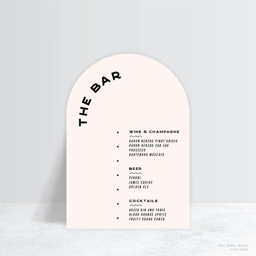 Galway Girl: Wedding Bar Sign