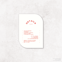 Galway Girl: Wedding Info Card