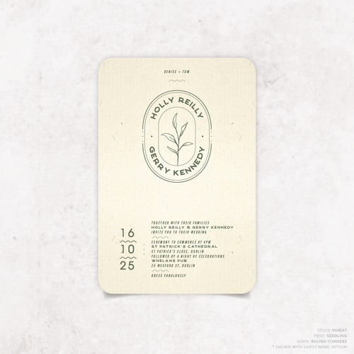 Galway Girl: Wedding Invitation