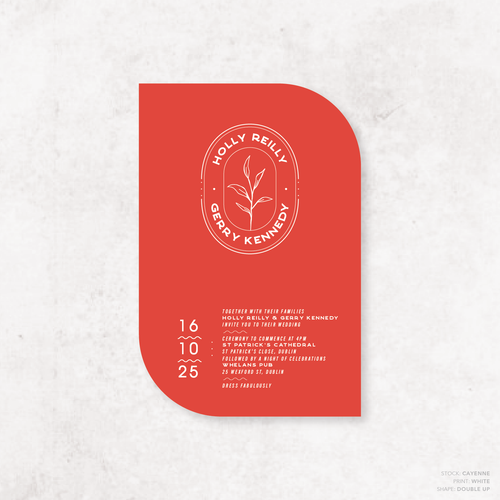 Galway Girl: Wedding Invitation