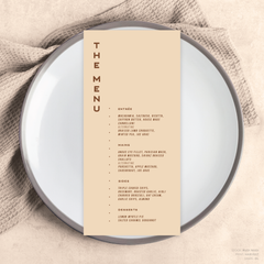 Galway Girl: Wedding Menu