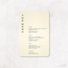 Galway Girl: Wedding Menu