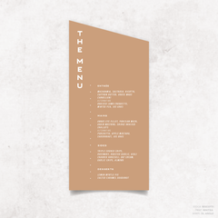 Galway Girl: Wedding Menu