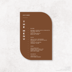 Galway Girl: Wedding Menu