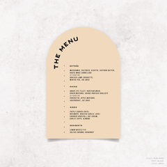 Galway Girl: Wedding Menu