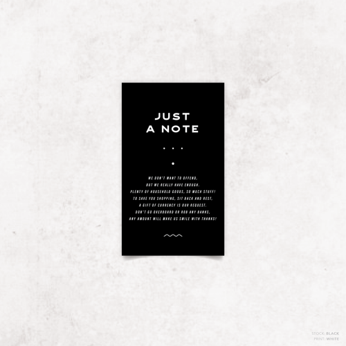 Galway Girl: Wedding Note Card