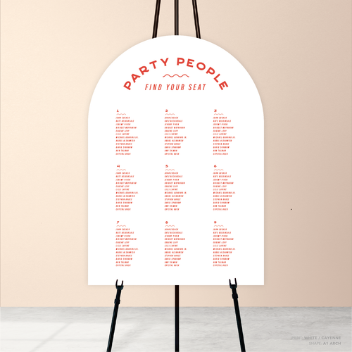 Galway Girl: Wedding Seating Chart