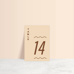 Galway Girl: Wedding Table Number