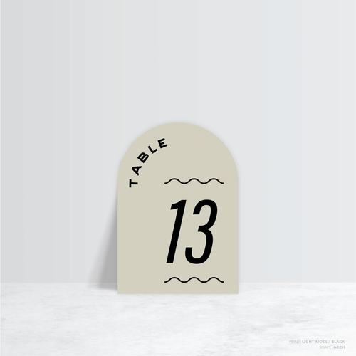 Galway Girl: Wedding Table Number