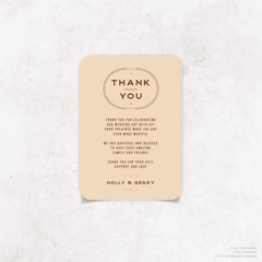 Galway Girl: Wedding Thank You Card