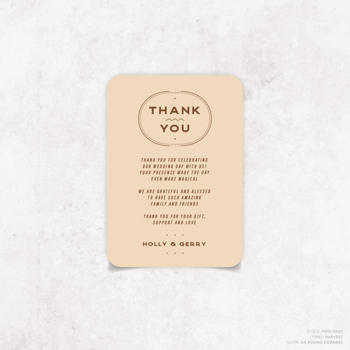 Galway Girl: Wedding Thank You Card