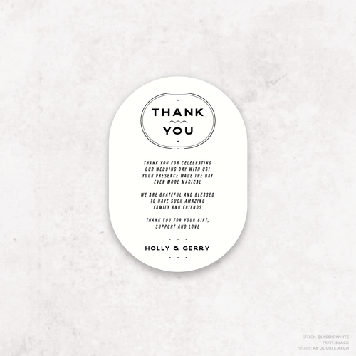 Galway Girl: Wedding Thank You Card