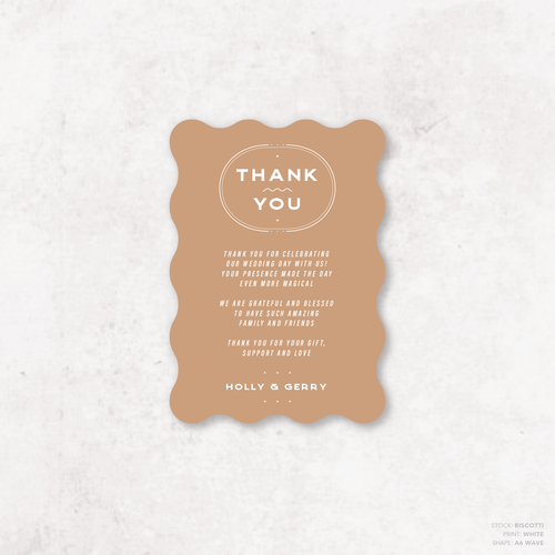 Galway Girl: Wedding Thank You Card