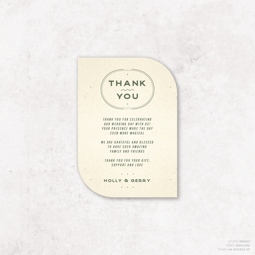 Galway Girl: Wedding Thank You Card