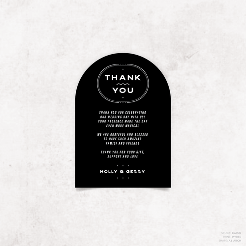 Galway Girl: Wedding Thank You Card