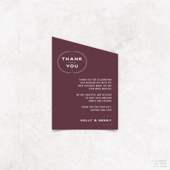 Galway Girl: Wedding Thank You Card