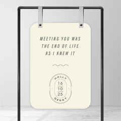 Galway Girl: Wedding Welcome Sign