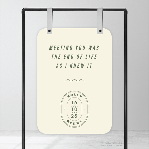 Galway Girl: Wedding Welcome Sign
