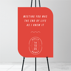 Galway Girl: Wedding Welcome Sign