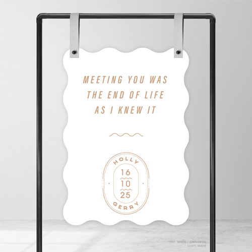 Galway Girl: Wedding Welcome Sign